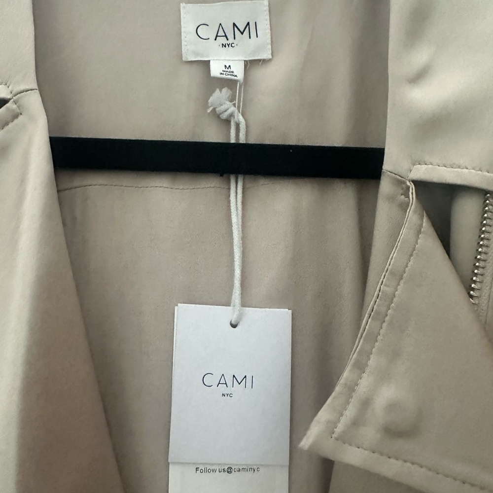 Cami NYC Satin silk moto Jacket M - Picture 7 of 9
